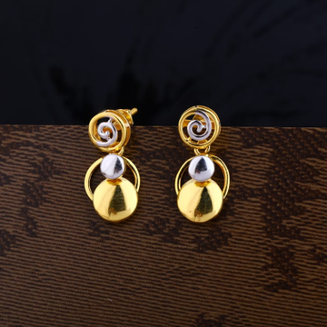 22KT Gold Stylish Ladies Plain Earring LPE274