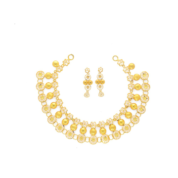Classy 22k Gold Necklace Set For Women