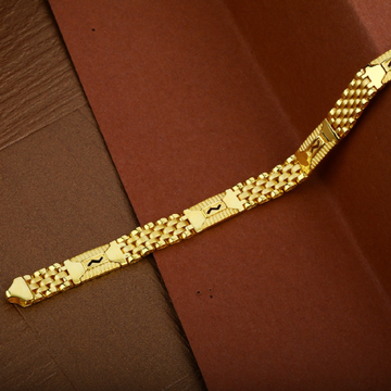 Mens 22K Gold Plain Fancy Cartier Bracelet-MCRB02