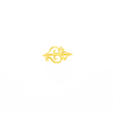 Auspicious Om Design 22kt Gold Ring