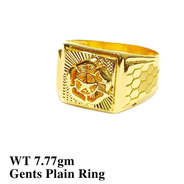 22k gold gents plain ring by 