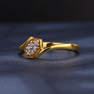 22KT CZ Ladies Delicate Gold Ring LR1087