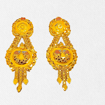 Gold 916 Long Earrings by 