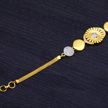 Ladies Cz Gold Bracelet-LB193