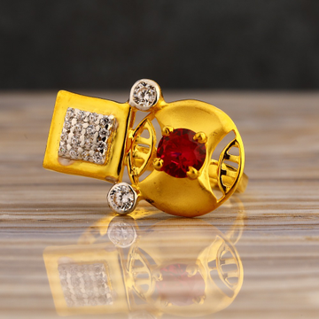 22CT Gold CZ Women's Exclusive Hallmark Long Ring...