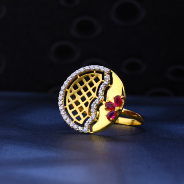 916 Gold Designer cz Diamond Ring LR86