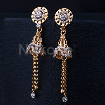 750 Rose Gold Hallmark Exclusive Jummar Earring RE...