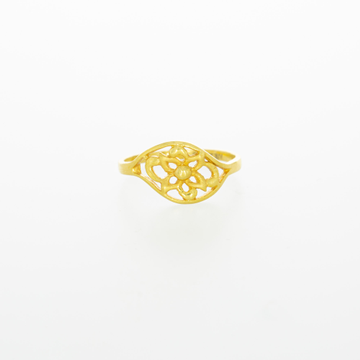 Simple Flower 22kt Gold Ring