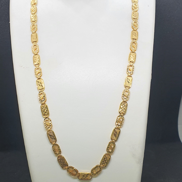 Gold 91.6 Indo Navabi Design Gents Chain by 