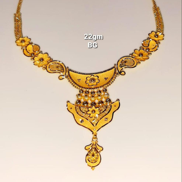 fancy necklce set 916 22kt by Aaj Gold Palace