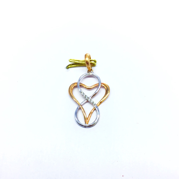 REAL DIAMOND FANCY ROSE GOLD PENDANT by 
