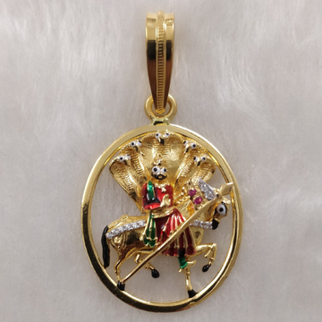 916 Gold Fancy Gent's Ramdev Pir Pendant