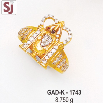 Tirupati Balaji Gents Ring Diamond GAD-K-1743