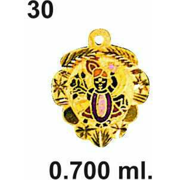 916 Gold Shreenathji Pendant DC-P030