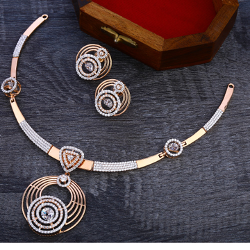 750 Rose Gold Designer Women's Necklace Set RN289