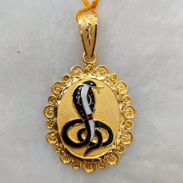 916 Gold Fancy Gent's Goga Maharaj Minakari Pendan...