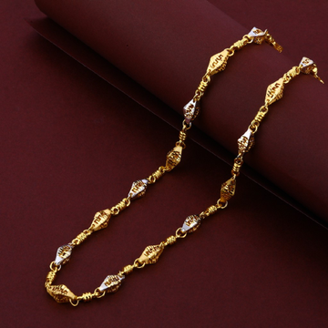 Mens Exclusive 916 Gold Cz Plain Turkey Chain-MTC1...