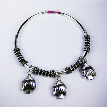 92.5 sterling silver cz stone Kada bracelet ML-82