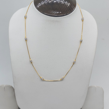 Gold fancy chain with rhodium balls by 