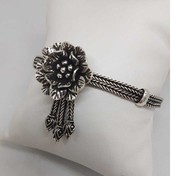 925 Sterling Silver Oxides Flower Ladies Bracelet by 