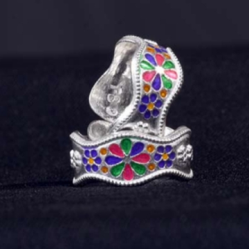 Silver Dazzling Design Toe Rings by P.P. Jewellers