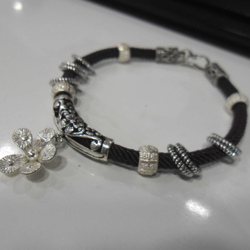 925 sterling silver  hanging flower Leather belt f... by 