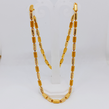 Gold handmade chain by Ghunghru Jewellers