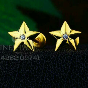 18kt fancy star shape cz gold ladies tops atg -022...