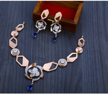 750 Rose Gold  Women Hallmark   Necklace Set RN13