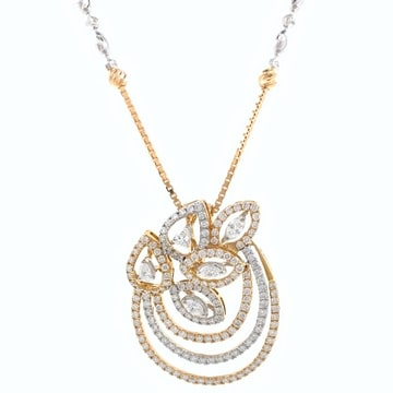 750 gold diamond unique designer pendant set by 