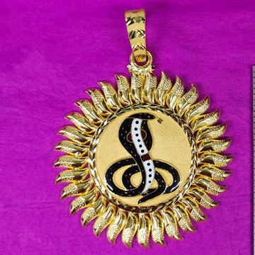 916 Gold Surya design Goga Maharaj Pendant by Saurabh Aricutting