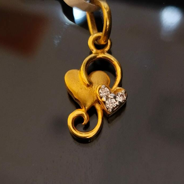 22k Gold Diamond Ladies Pendant by 