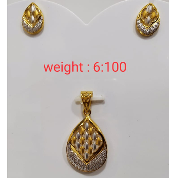 916 gold rodiam pendant set by 