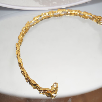 22k Gold Lightweight Plain Bracelet 266R21