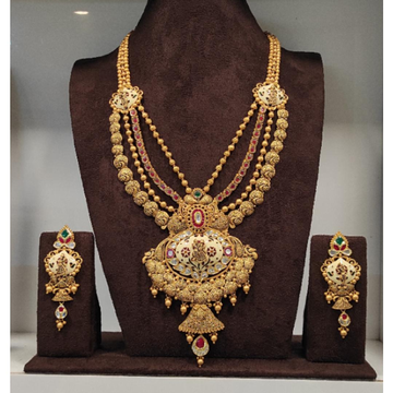 Kundan Mina work Necklace Set by Rangila Jewellers