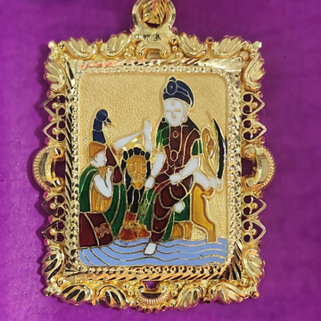 Gold vahanvati mata pendants by Saurabh Aricutting