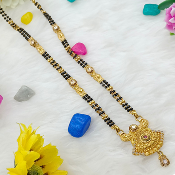 916 GOLD LONG ANTIQUE MANGALSUTRA by Ranka Jewellers