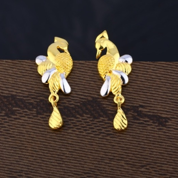 22 carat gold designer plain earrings RH-LE911