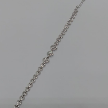 silver fancy bracelet, stone work and adjustable i... by 