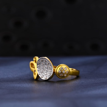 916 Gold CZ Hallmark Stylish Ladies Ring LR1151
