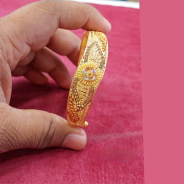22k gold zigzag design kalkatti bracelet by 