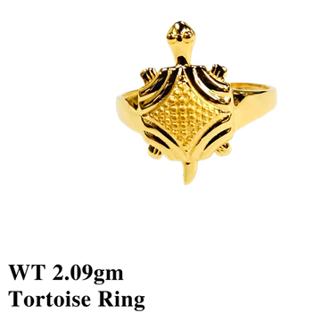 22K Tortoise Ring Plain by 