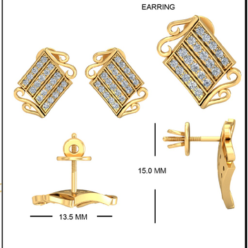 22Kt Yellow Gold Rohini Earrings For Women