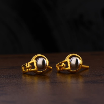 916 Gold Designer Ladies Plain Earring LPE234