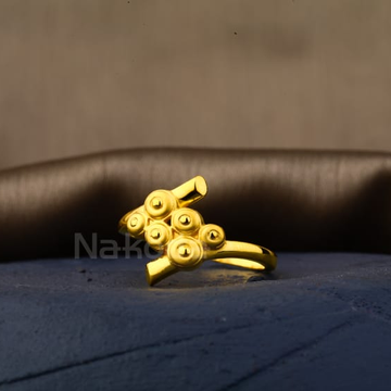 916 Gold Designer Ladies Plain Ring LPR500