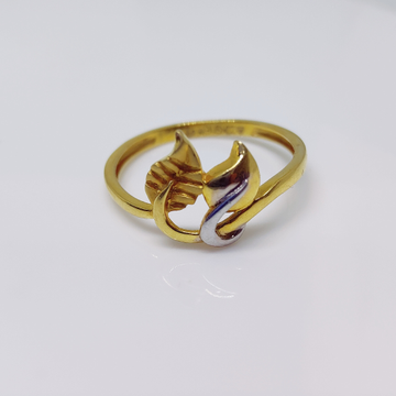22k gold leaf rodium exclusive casting ring by 