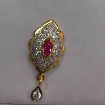 22KTGold Ruby Stone Earrings by D.M. Jewellers