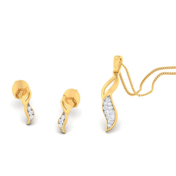 22k gold cz sunshine pendant set by 