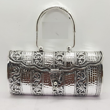 Pure silver clutch with handle in fine nakashi PO-... by 
