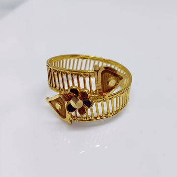 22k gold flower design exclusive ladies ring by 